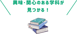 興味・関心のある学科が見つかる！